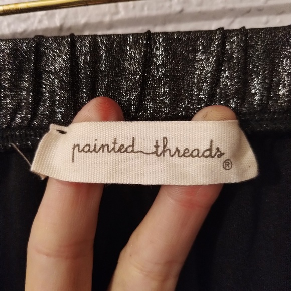 Painted Threads Metallic Midi Skirt - Picture 2 of 4